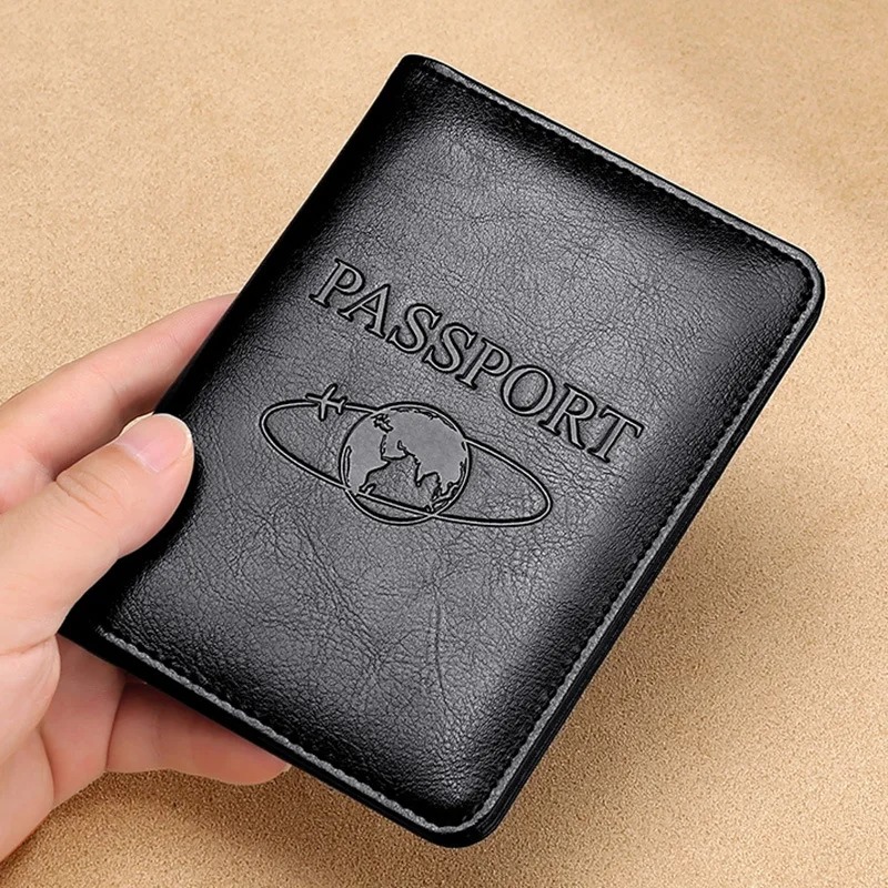 Passport Holder Rfid - Unisex Hakiki Deri Pasaport Kapağı RFID