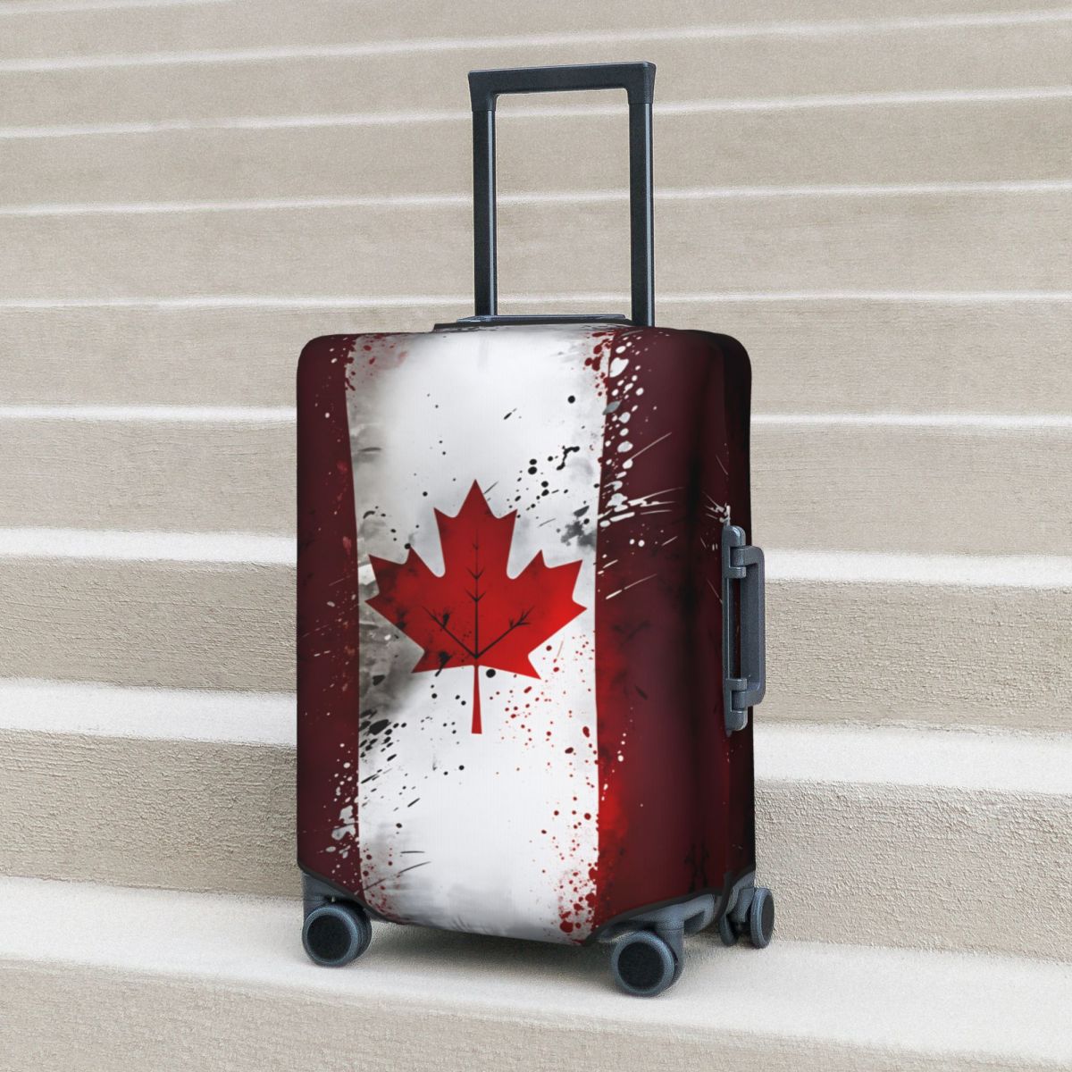 Travel Accessories Canada - Vintage Kanada Bayrağı Akçaağaç Yaprağı Bavul