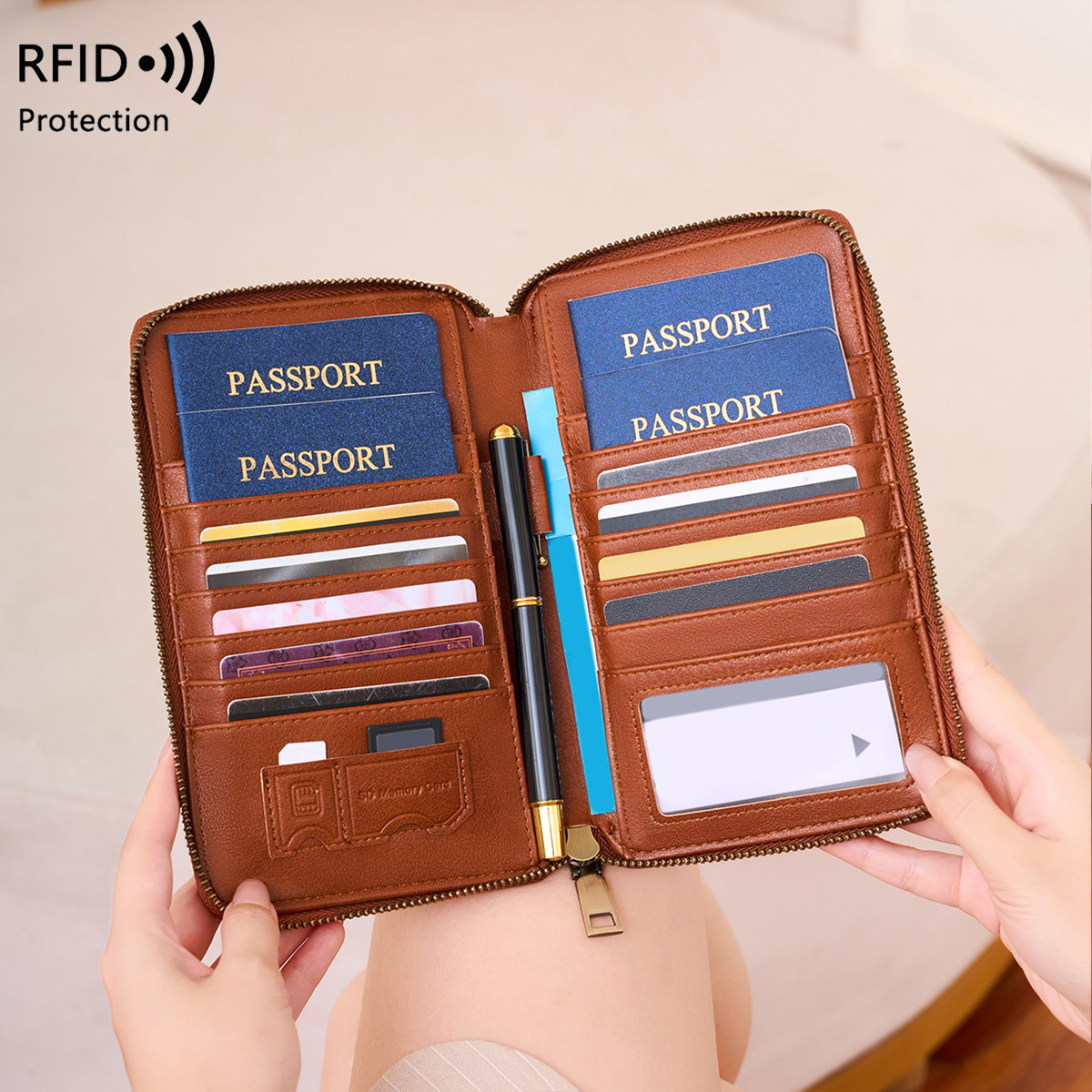 Passport Holder Rfid - Trendy Uçak Tasarımlı RFID Engelleyici Pasaport