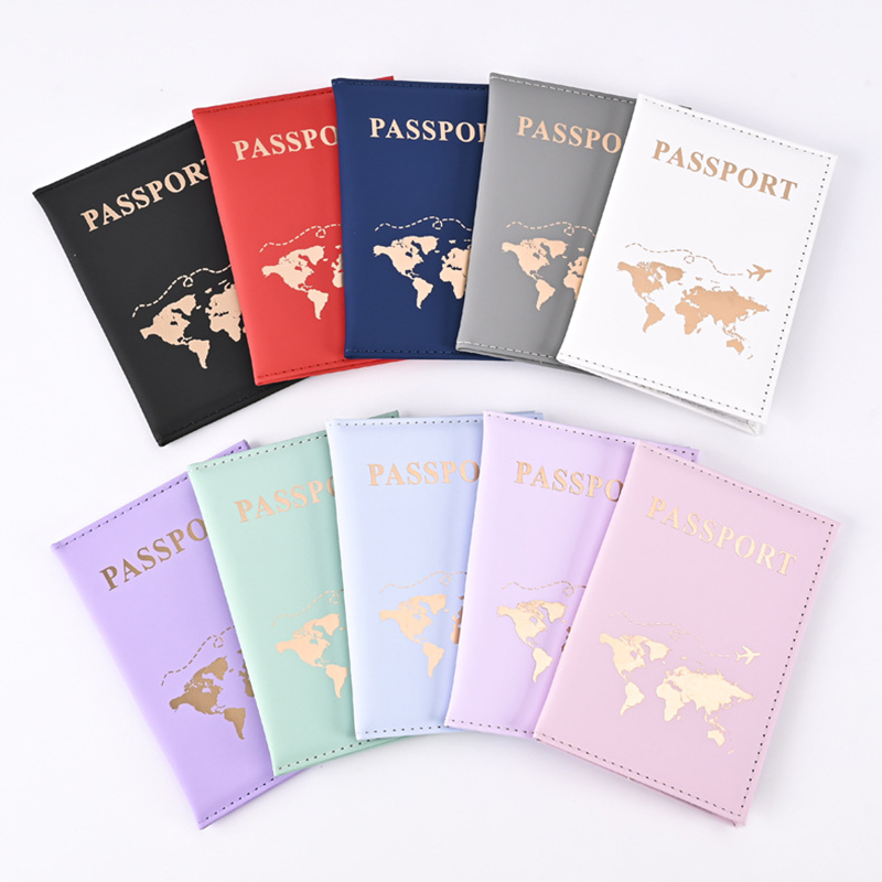 Passport Holder Rfid - Moda Pasaport Koruyucu Kapak Dünya Desen