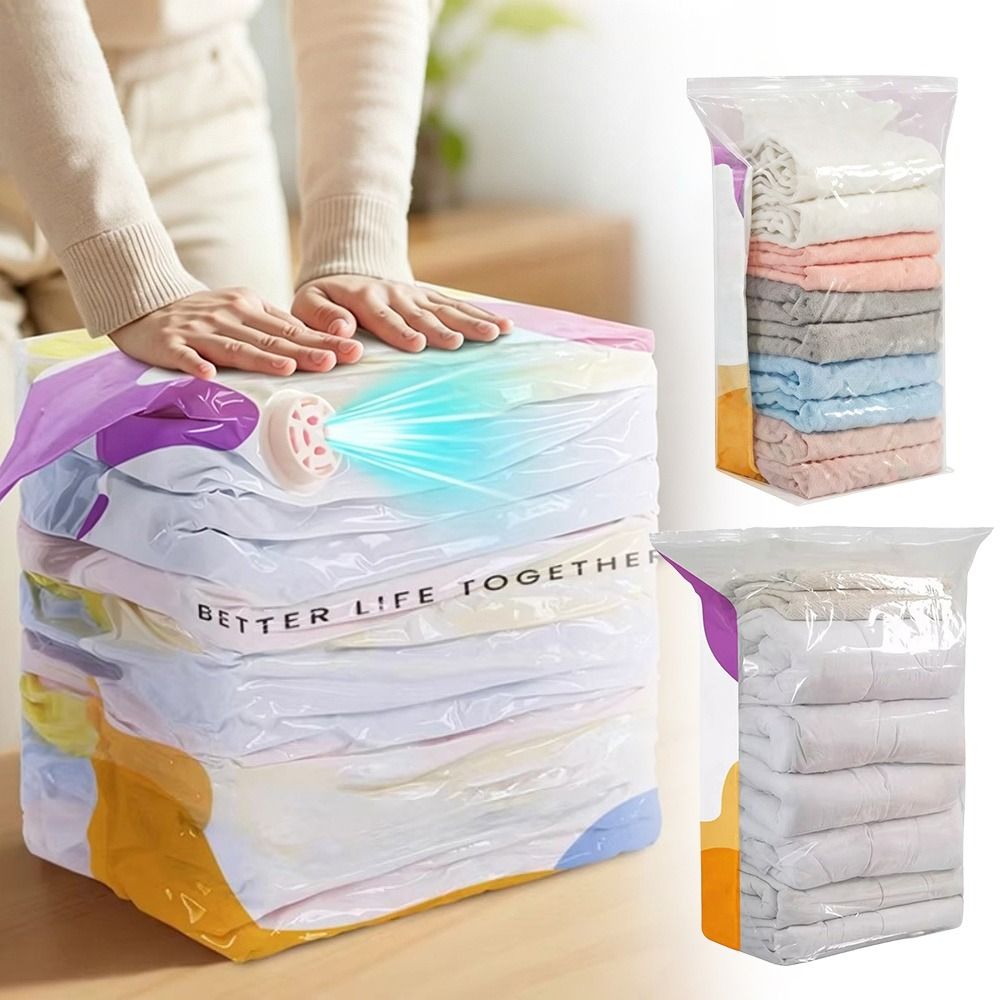 Compression Bag Vacuum - Pompasız Vakumlu Saklama Torbaları Toz Geçirmez