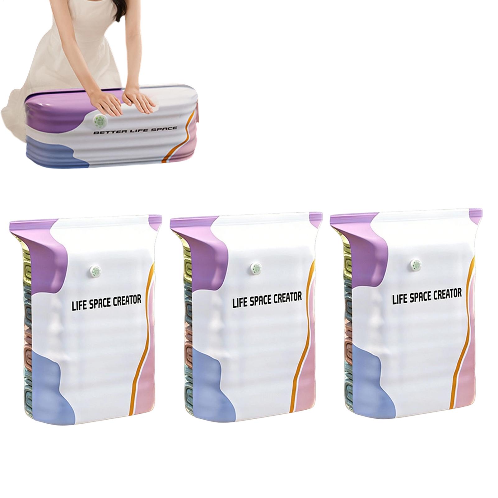 Compression Bag Vacuum - 3 adet Vakumlu Sıkıştırma Torbası, Pompaya