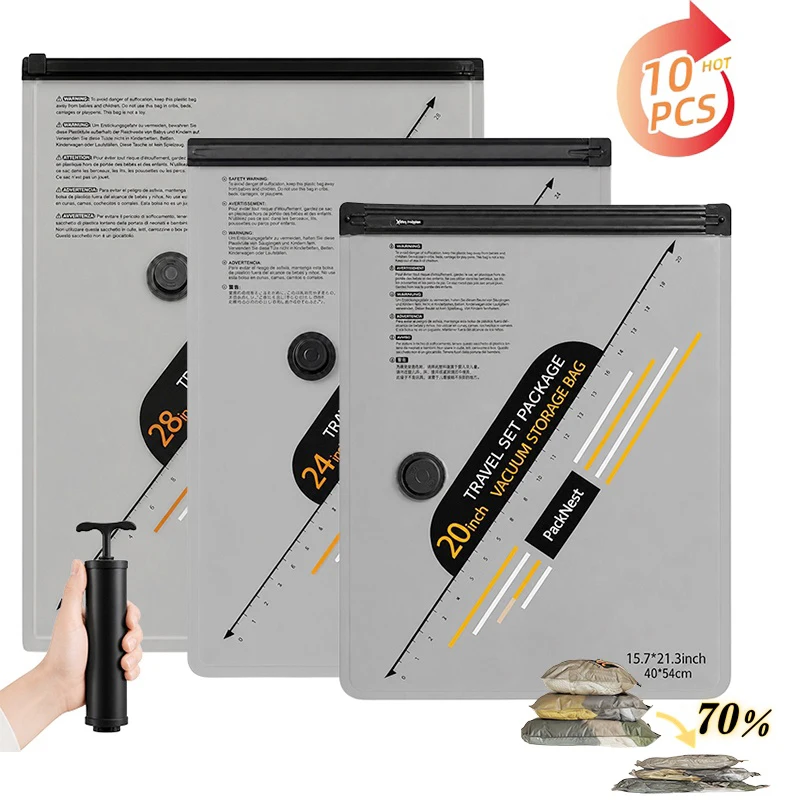 Compression Bag Vacuum - Sıkıştırma Paketleme Küpleri Vakumlu Saklama Torbaları