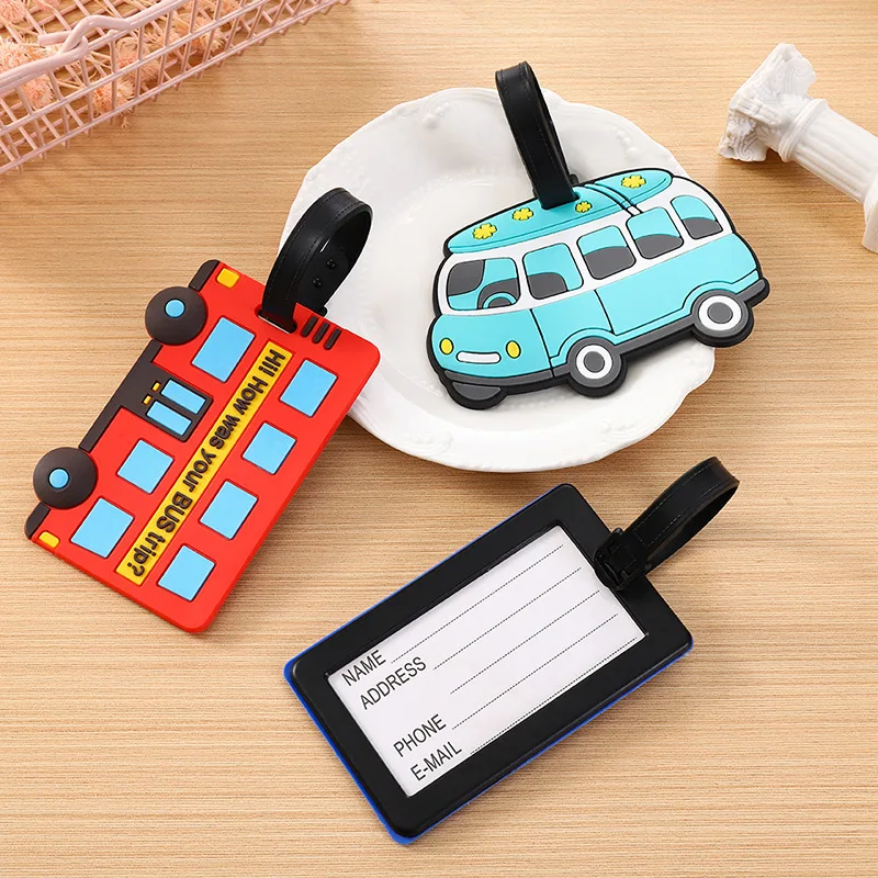 Travel Accessories International - Sevimli Karikatür Arabalar PVC Silikon Bagaj
