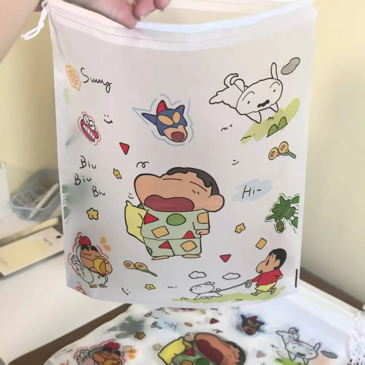 Travel Accessories Organizer - Crayon Shin-chan Desenli Ayakkabı Çantası, Taşınabilir,