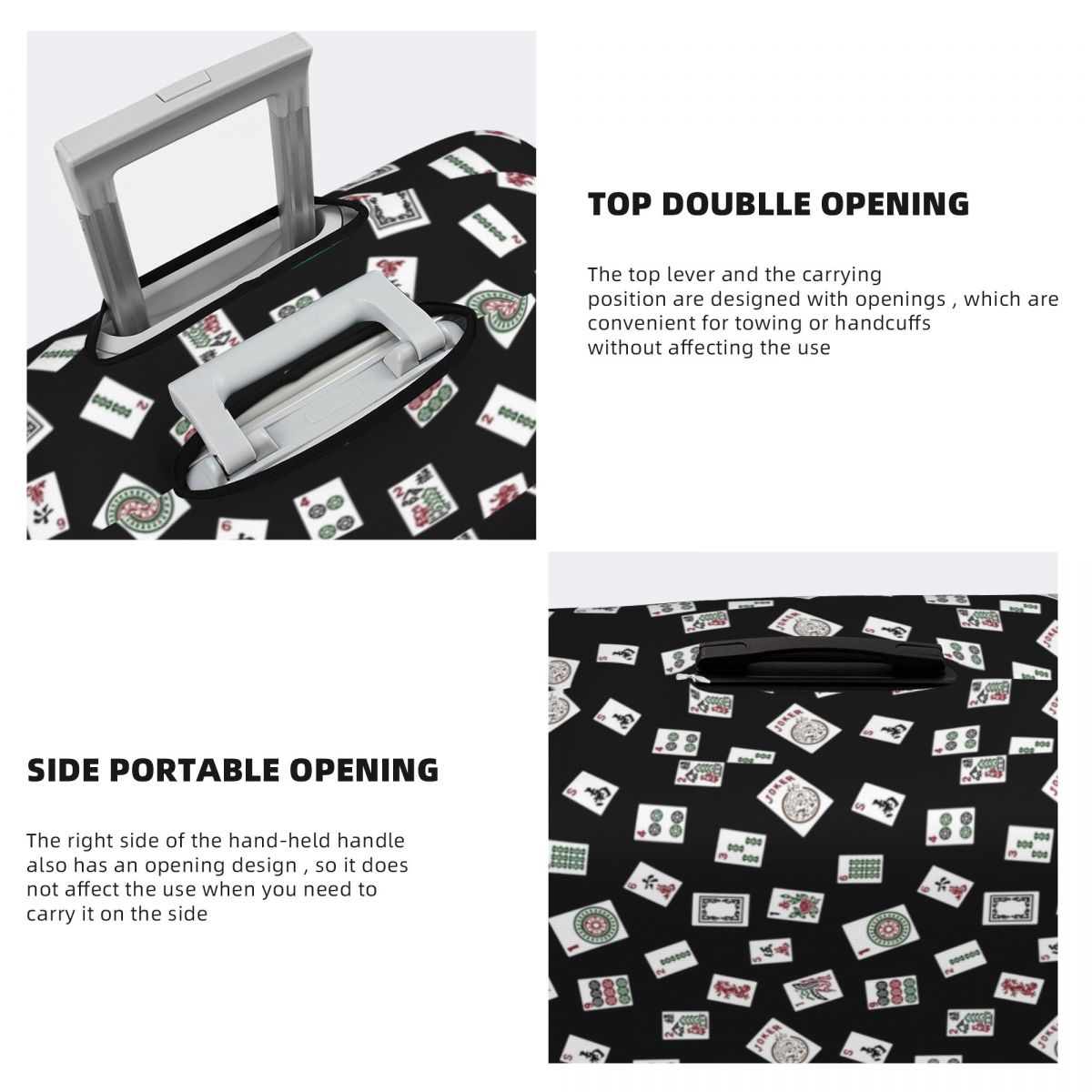 Siyah Mahjong Bavul Kapağı Uçu - Travel Accessories To 3D Print incelemesi ve fiyatı