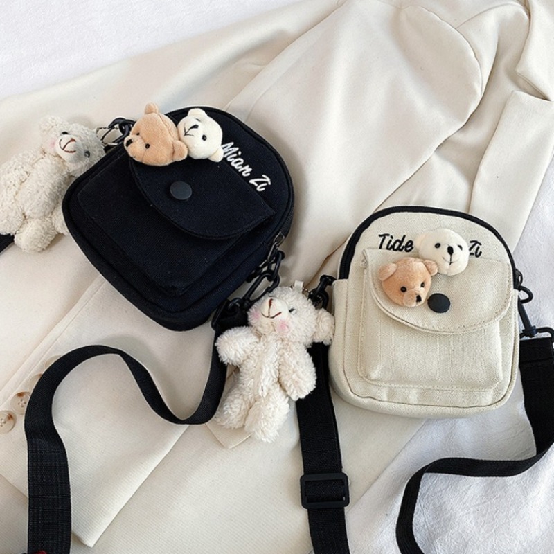 Sevimli Ayı Kanvas Mini Crossb - Travel Accessories For Girls incelemesi ve fiyatı